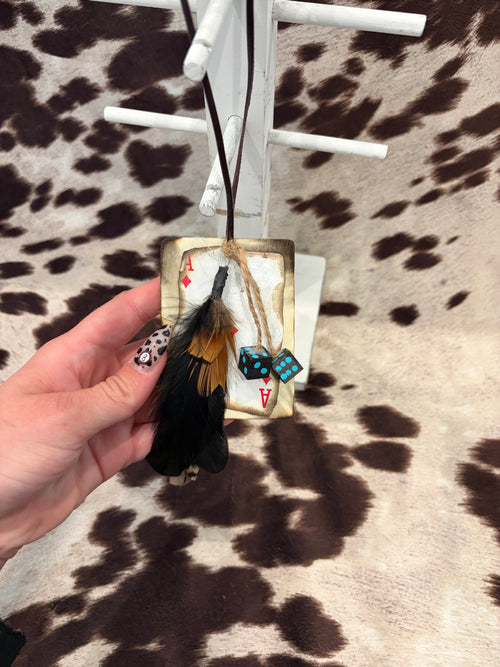 Black n turquoise car hanger