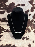 Pink and white