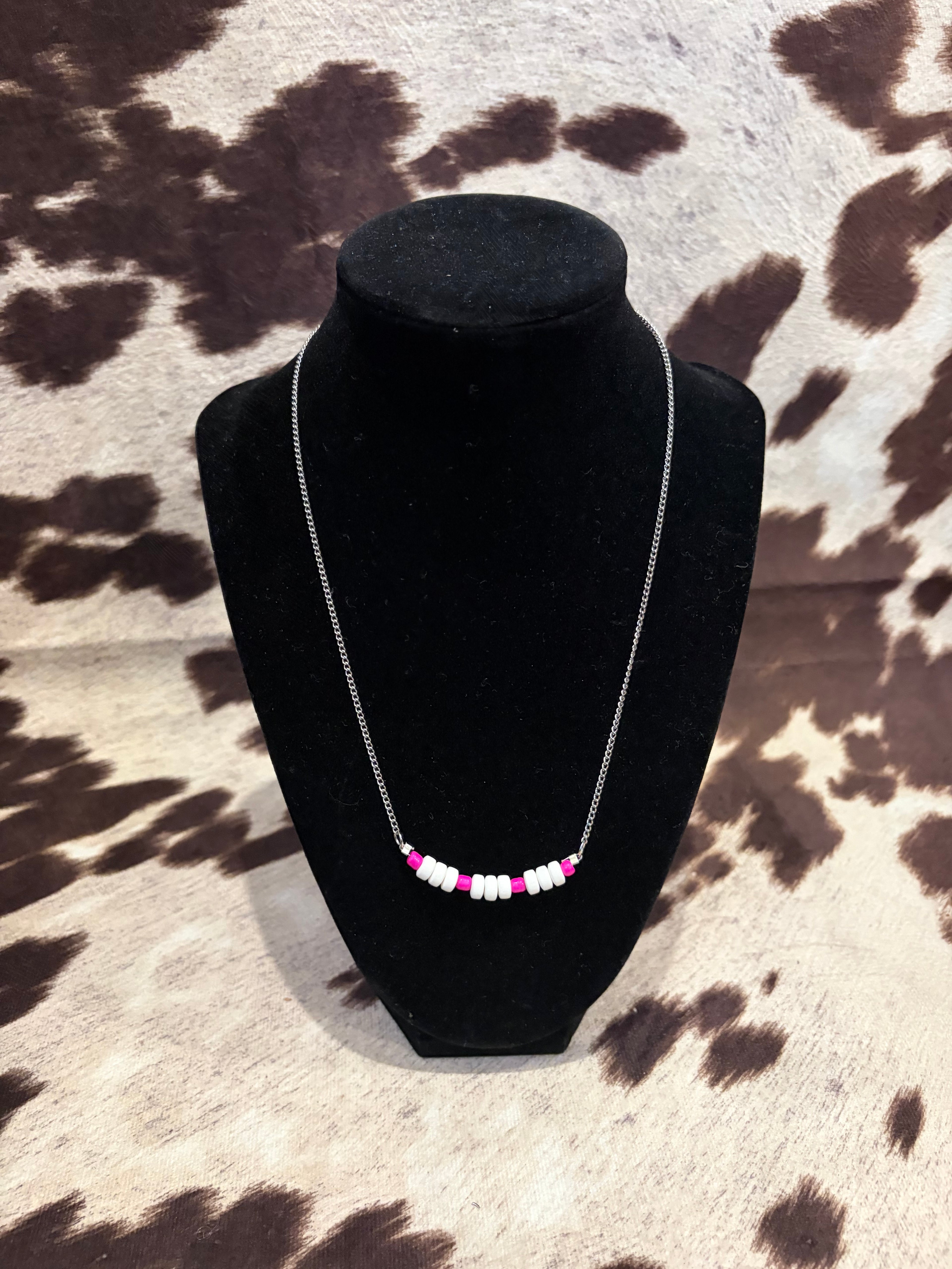 Pink and white