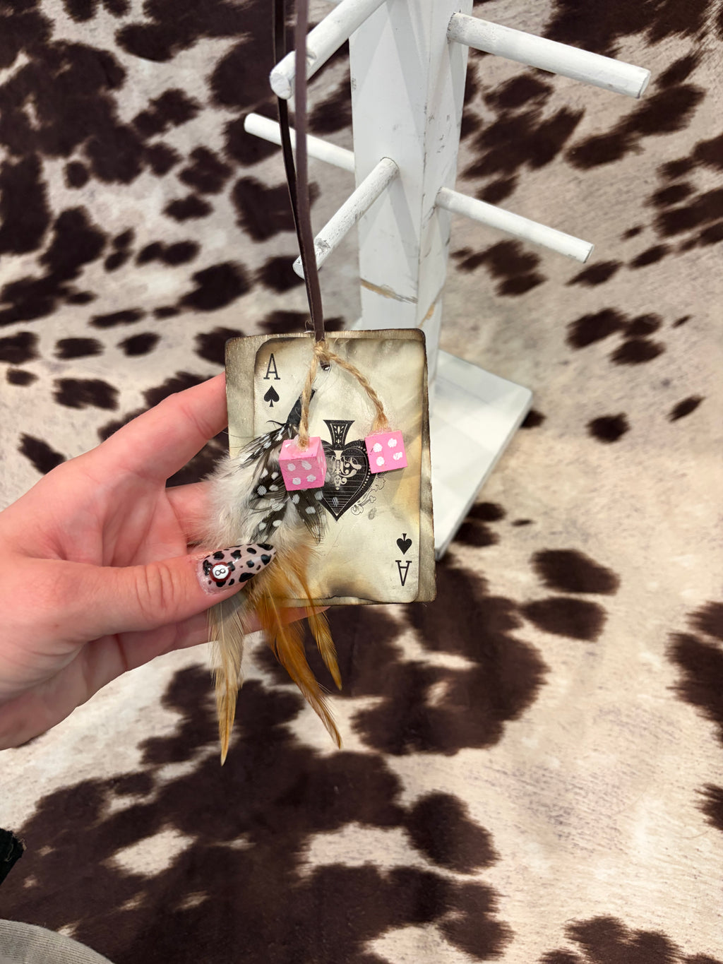 Pink car hanger