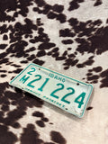 Green ID license plate tray