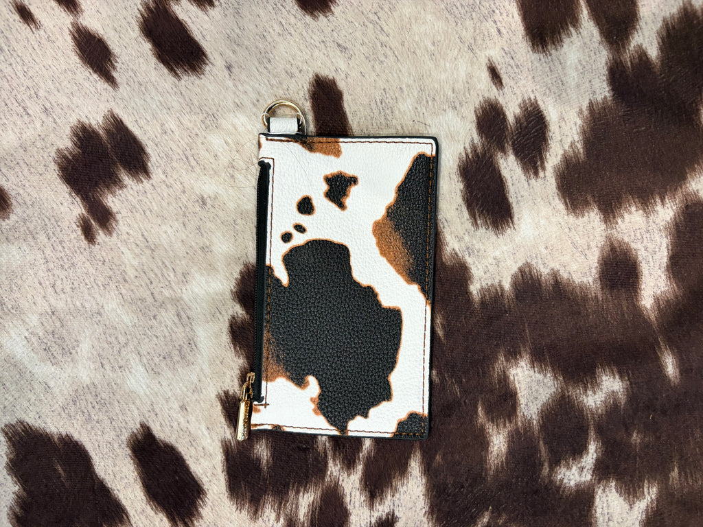 Cow print wallet