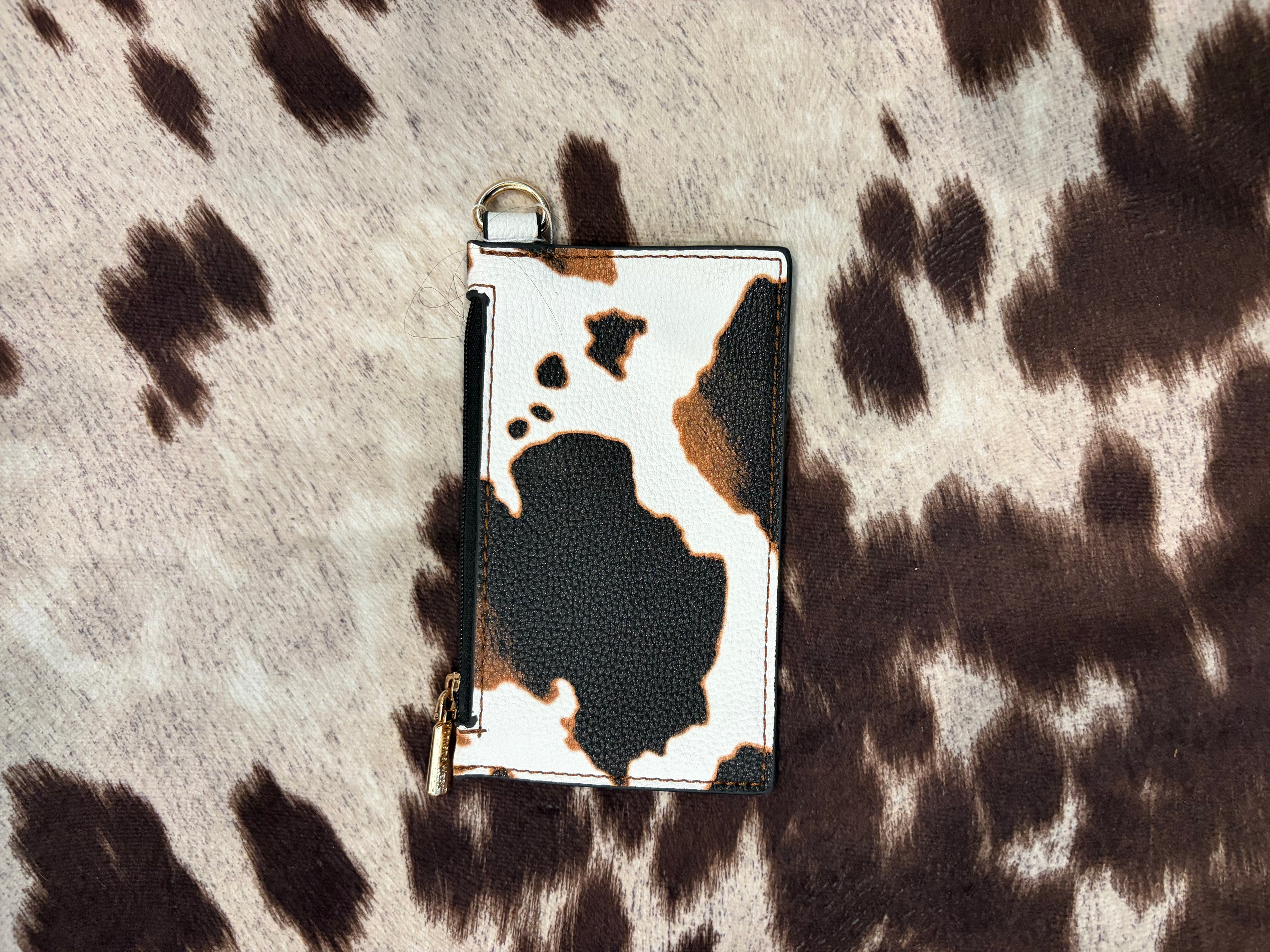 Cow print wallet