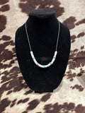 White and turquoise