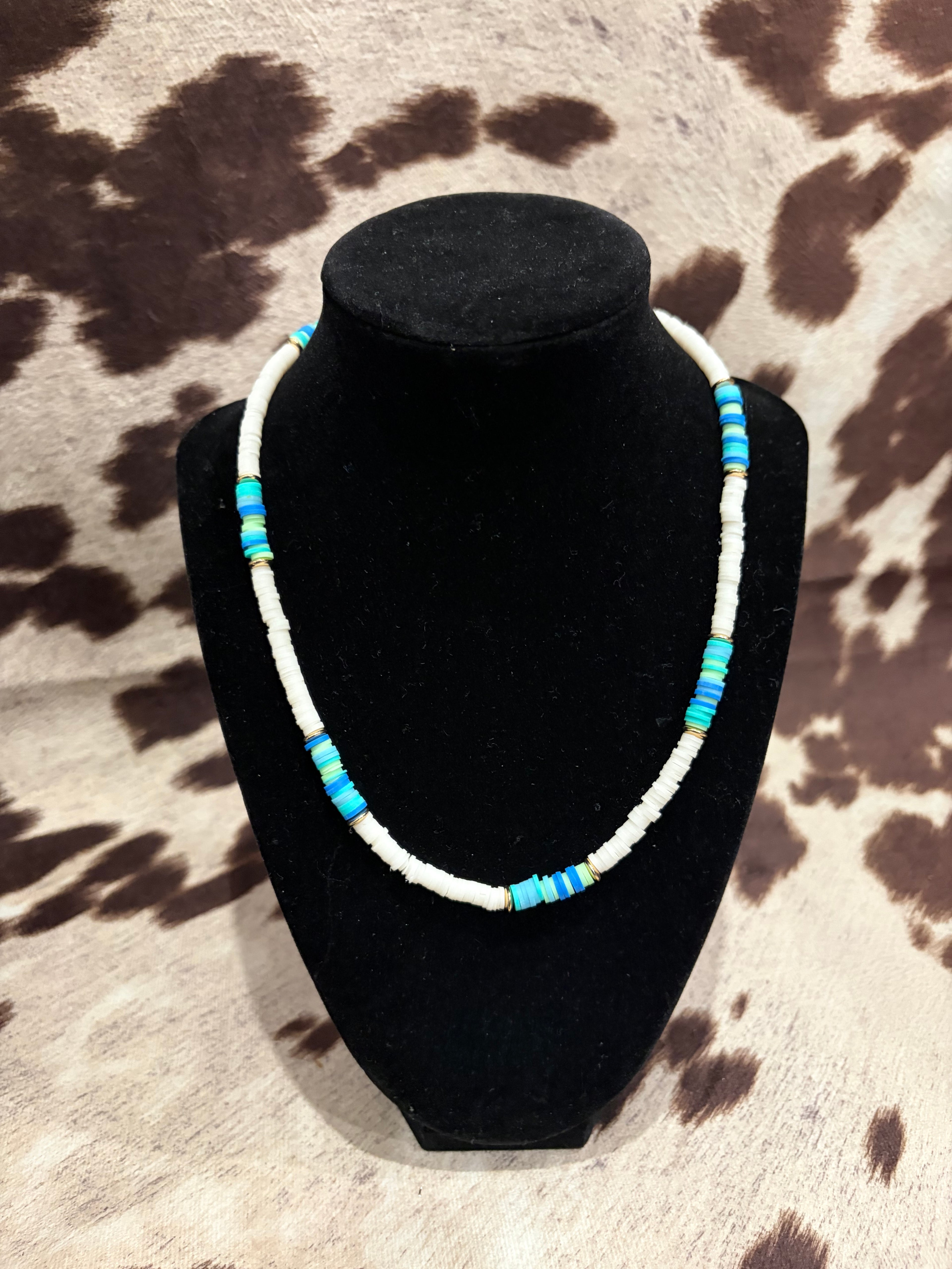 Cloudy sky clay beads
