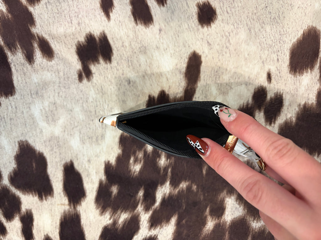 Cow print wallet