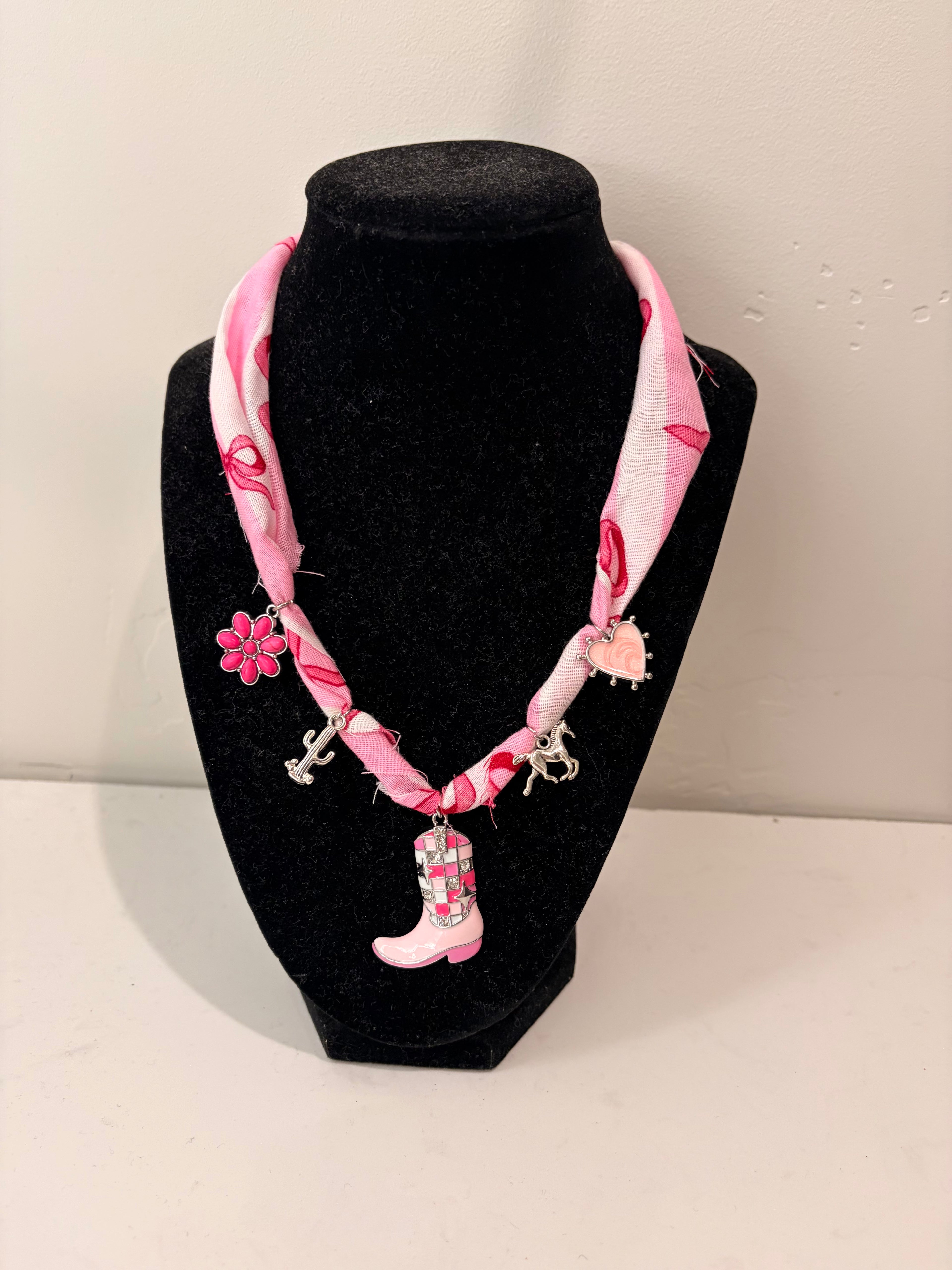 Pink cowgirl bandana
